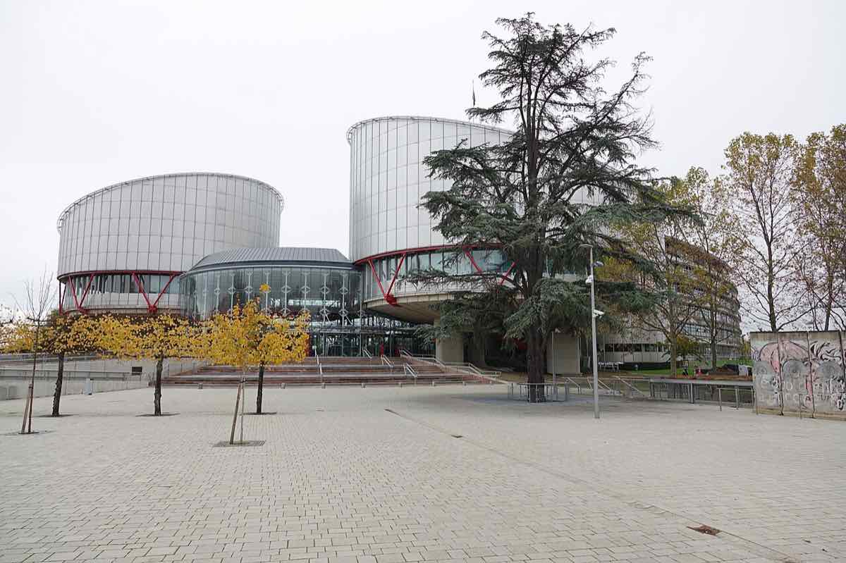 La Corte europea dei diritti dell'uomo a Strasburgo, in Francia: due torri rotonde di vetro e metallo
